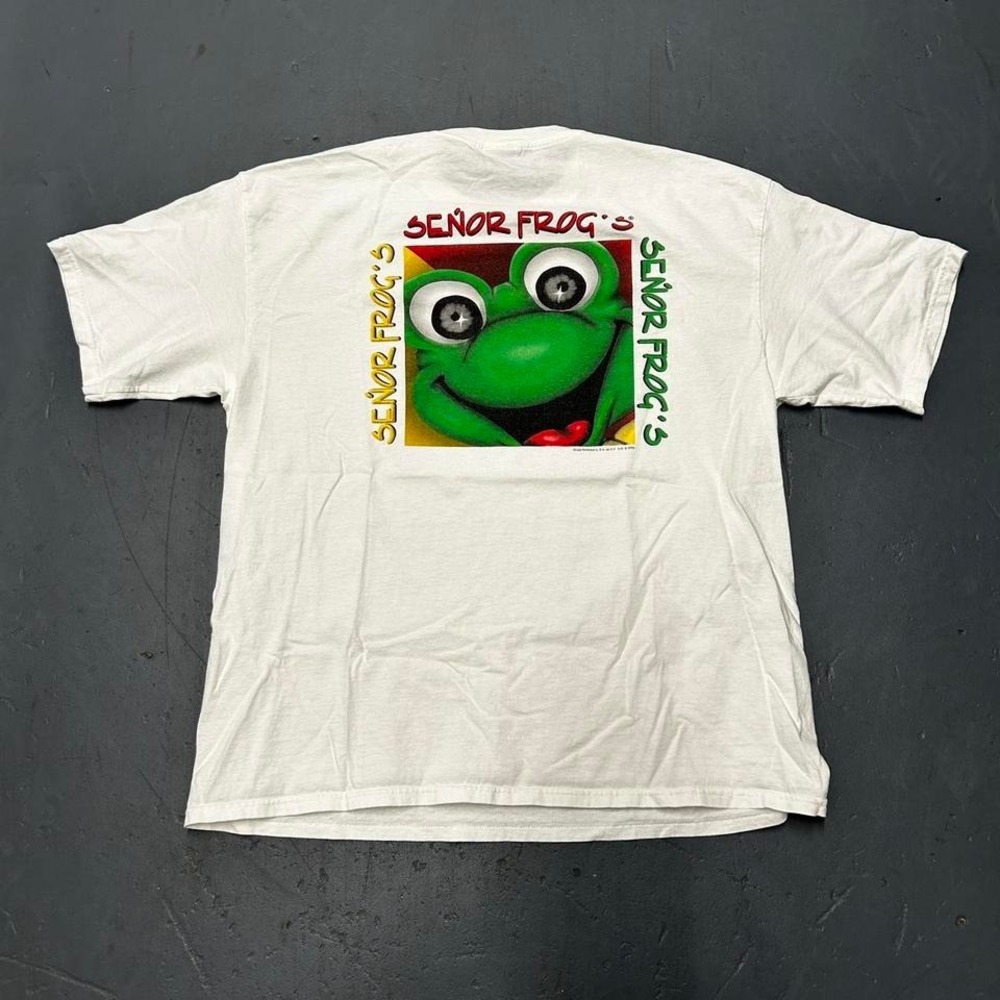 Vintage Señor frogs cantina bar double sided cartoon graphic tee shirt tshirt
